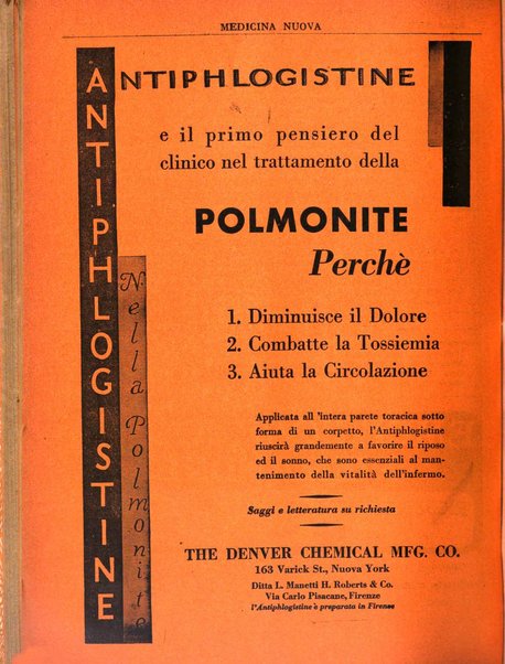 Medicina nuova periodico settimanale di scienze mediche, giurisprudenza sanitaria, medicina sociale e interessi delle classi sanitarie