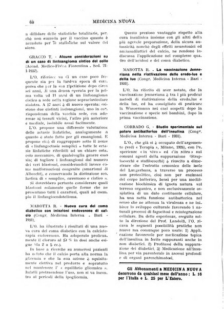 Medicina nuova periodico settimanale di scienze mediche, giurisprudenza sanitaria, medicina sociale e interessi delle classi sanitarie