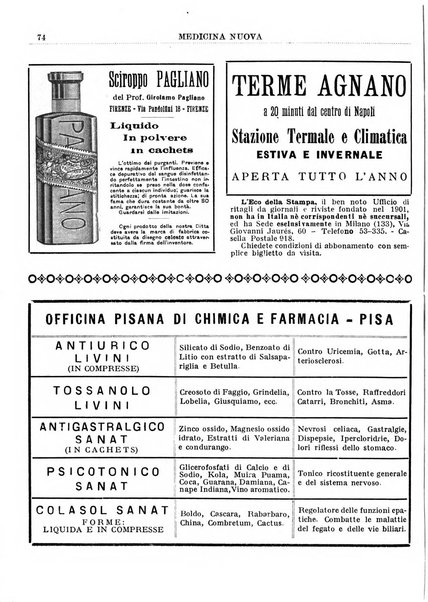 Medicina nuova periodico settimanale di scienze mediche, giurisprudenza sanitaria, medicina sociale e interessi delle classi sanitarie