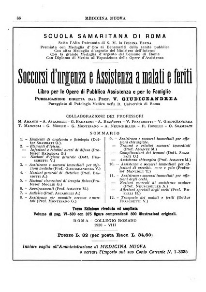 Medicina nuova periodico settimanale di scienze mediche, giurisprudenza sanitaria, medicina sociale e interessi delle classi sanitarie