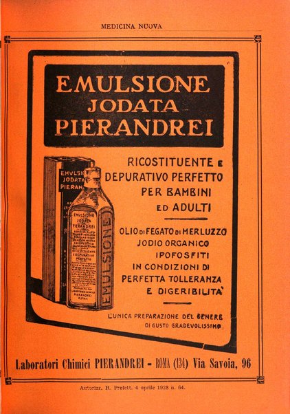 Medicina nuova periodico settimanale di scienze mediche, giurisprudenza sanitaria, medicina sociale e interessi delle classi sanitarie