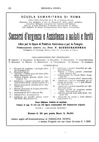 Medicina nuova periodico settimanale di scienze mediche, giurisprudenza sanitaria, medicina sociale e interessi delle classi sanitarie