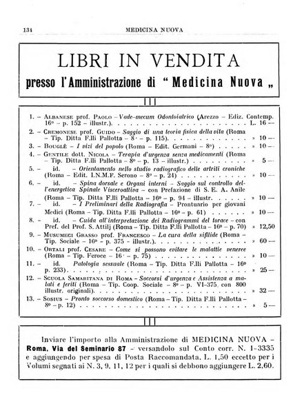 Medicina nuova periodico settimanale di scienze mediche, giurisprudenza sanitaria, medicina sociale e interessi delle classi sanitarie