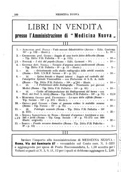 Medicina nuova periodico settimanale di scienze mediche, giurisprudenza sanitaria, medicina sociale e interessi delle classi sanitarie