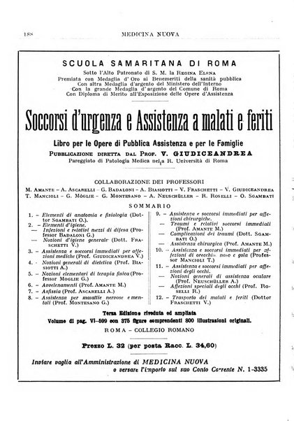 Medicina nuova periodico settimanale di scienze mediche, giurisprudenza sanitaria, medicina sociale e interessi delle classi sanitarie