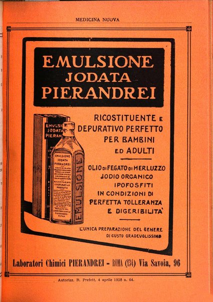 Medicina nuova periodico settimanale di scienze mediche, giurisprudenza sanitaria, medicina sociale e interessi delle classi sanitarie