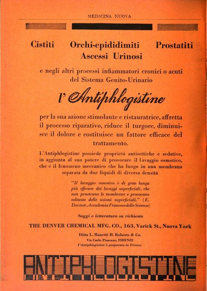 Medicina nuova periodico settimanale di scienze mediche, giurisprudenza sanitaria, medicina sociale e interessi delle classi sanitarie