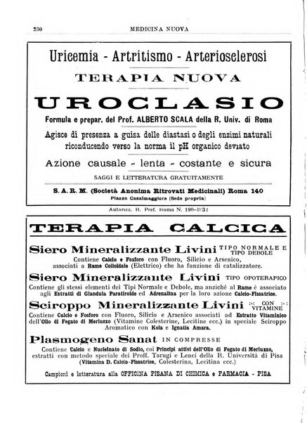 Medicina nuova periodico settimanale di scienze mediche, giurisprudenza sanitaria, medicina sociale e interessi delle classi sanitarie