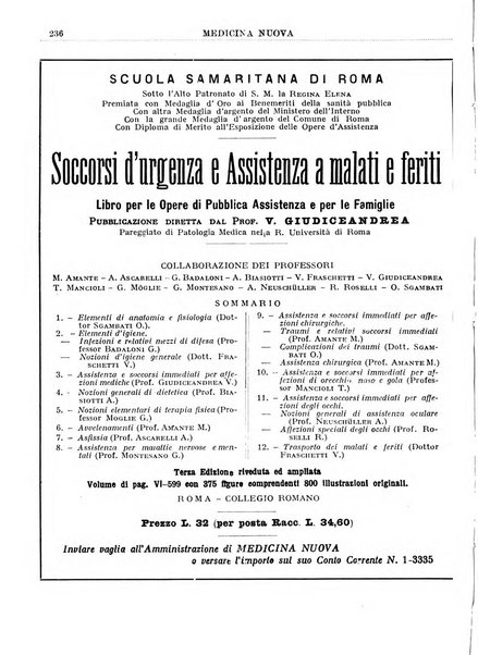 Medicina nuova periodico settimanale di scienze mediche, giurisprudenza sanitaria, medicina sociale e interessi delle classi sanitarie