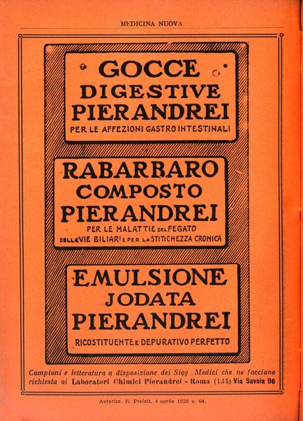 Medicina nuova periodico settimanale di scienze mediche, giurisprudenza sanitaria, medicina sociale e interessi delle classi sanitarie