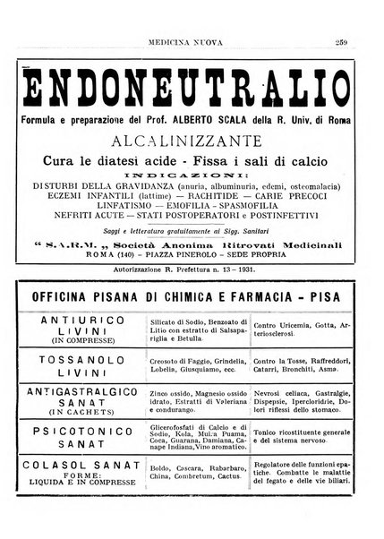 Medicina nuova periodico settimanale di scienze mediche, giurisprudenza sanitaria, medicina sociale e interessi delle classi sanitarie