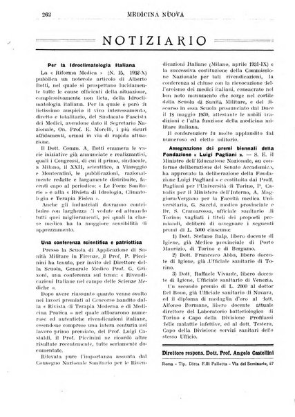 Medicina nuova periodico settimanale di scienze mediche, giurisprudenza sanitaria, medicina sociale e interessi delle classi sanitarie