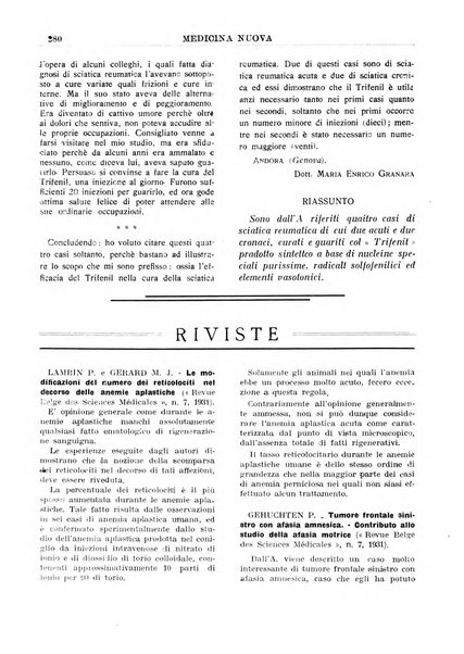 Medicina nuova periodico settimanale di scienze mediche, giurisprudenza sanitaria, medicina sociale e interessi delle classi sanitarie