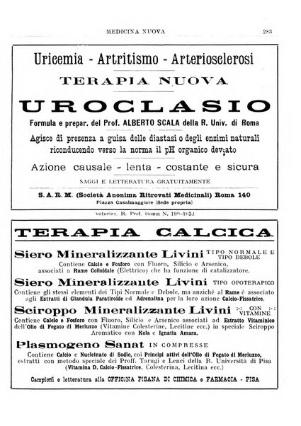 Medicina nuova periodico settimanale di scienze mediche, giurisprudenza sanitaria, medicina sociale e interessi delle classi sanitarie