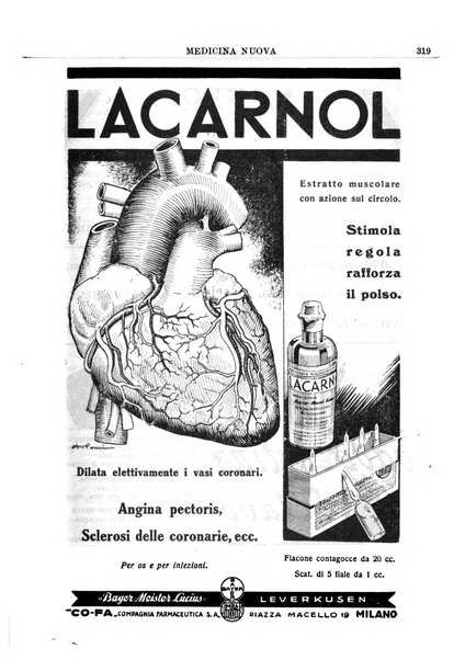 Medicina nuova periodico settimanale di scienze mediche, giurisprudenza sanitaria, medicina sociale e interessi delle classi sanitarie