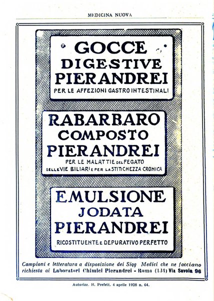 Medicina nuova periodico settimanale di scienze mediche, giurisprudenza sanitaria, medicina sociale e interessi delle classi sanitarie