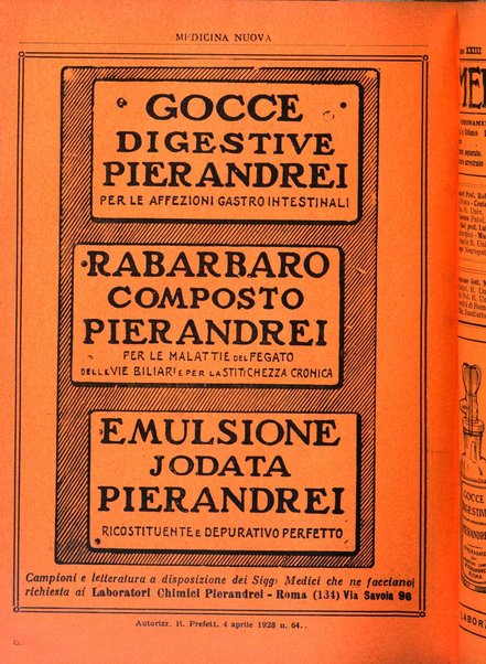 Medicina nuova periodico settimanale di scienze mediche, giurisprudenza sanitaria, medicina sociale e interessi delle classi sanitarie