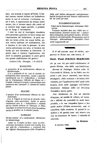 Medicina nuova periodico settimanale di scienze mediche, giurisprudenza sanitaria, medicina sociale e interessi delle classi sanitarie