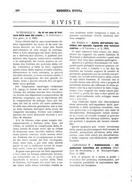 Medicina nuova periodico settimanale di scienze mediche, giurisprudenza sanitaria, medicina sociale e interessi delle classi sanitarie