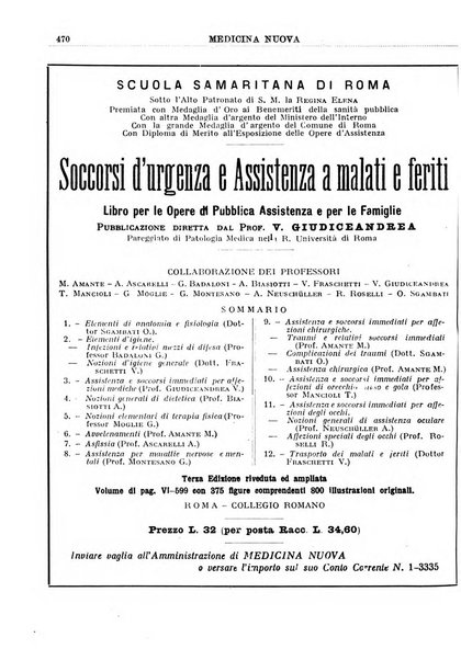 Medicina nuova periodico settimanale di scienze mediche, giurisprudenza sanitaria, medicina sociale e interessi delle classi sanitarie