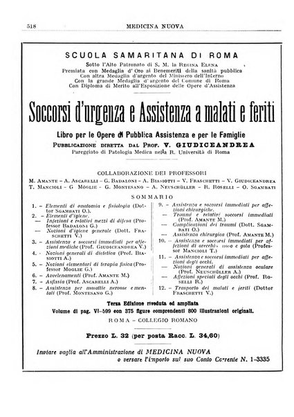 Medicina nuova periodico settimanale di scienze mediche, giurisprudenza sanitaria, medicina sociale e interessi delle classi sanitarie