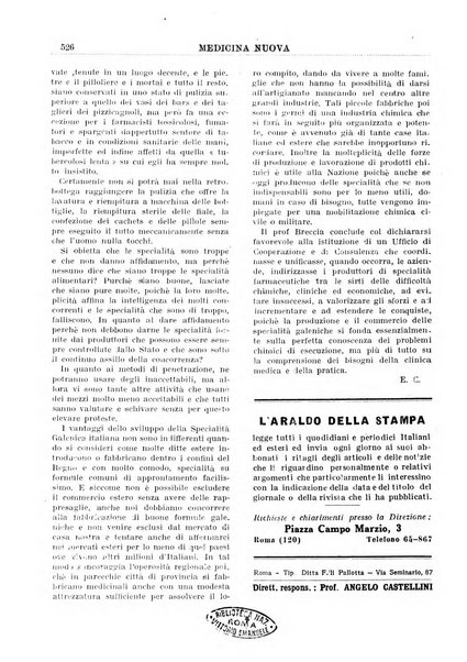 Medicina nuova periodico settimanale di scienze mediche, giurisprudenza sanitaria, medicina sociale e interessi delle classi sanitarie