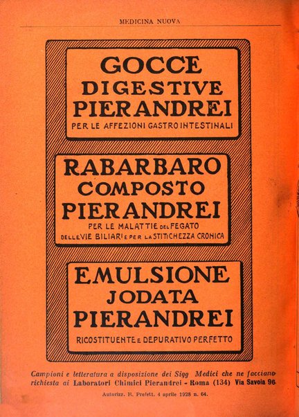 Medicina nuova periodico settimanale di scienze mediche, giurisprudenza sanitaria, medicina sociale e interessi delle classi sanitarie