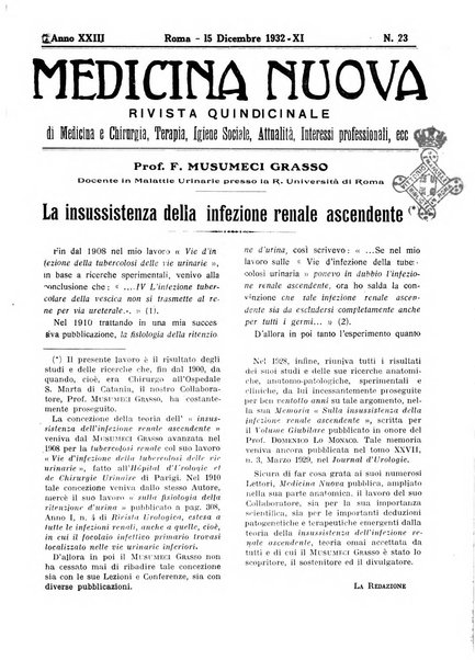 Medicina nuova periodico settimanale di scienze mediche, giurisprudenza sanitaria, medicina sociale e interessi delle classi sanitarie