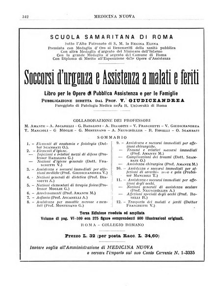 Medicina nuova periodico settimanale di scienze mediche, giurisprudenza sanitaria, medicina sociale e interessi delle classi sanitarie