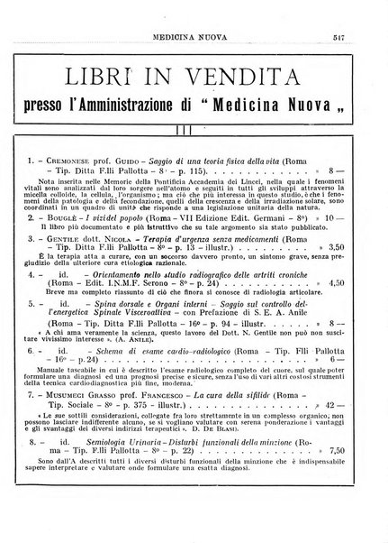 Medicina nuova periodico settimanale di scienze mediche, giurisprudenza sanitaria, medicina sociale e interessi delle classi sanitarie