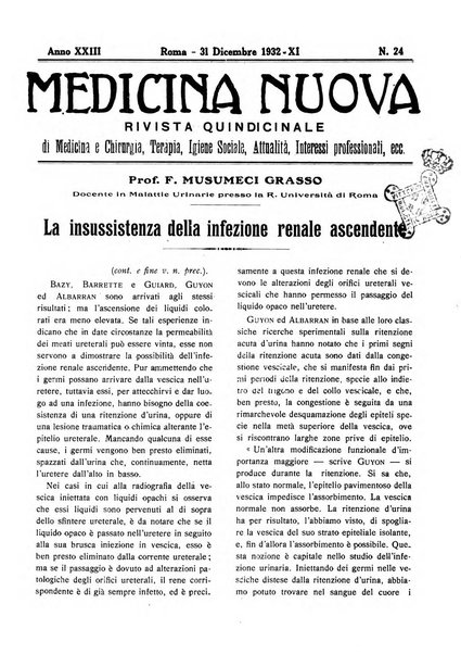 Medicina nuova periodico settimanale di scienze mediche, giurisprudenza sanitaria, medicina sociale e interessi delle classi sanitarie