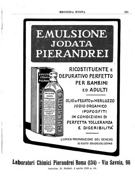 Medicina nuova periodico settimanale di scienze mediche, giurisprudenza sanitaria, medicina sociale e interessi delle classi sanitarie