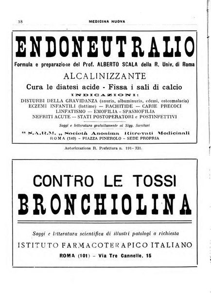 Medicina nuova periodico settimanale di scienze mediche, giurisprudenza sanitaria, medicina sociale e interessi delle classi sanitarie