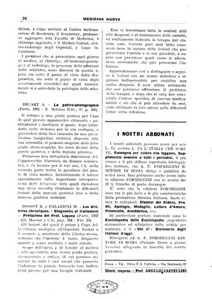 Medicina nuova periodico settimanale di scienze mediche, giurisprudenza sanitaria, medicina sociale e interessi delle classi sanitarie