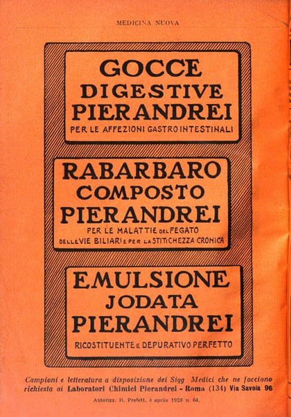 Medicina nuova periodico settimanale di scienze mediche, giurisprudenza sanitaria, medicina sociale e interessi delle classi sanitarie