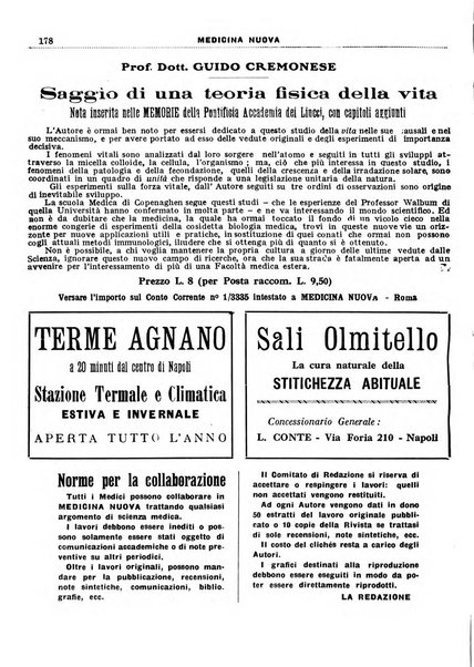 Medicina nuova periodico settimanale di scienze mediche, giurisprudenza sanitaria, medicina sociale e interessi delle classi sanitarie