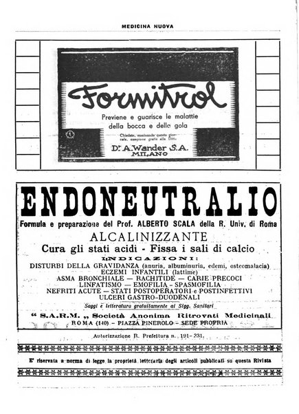 Medicina nuova periodico settimanale di scienze mediche, giurisprudenza sanitaria, medicina sociale e interessi delle classi sanitarie