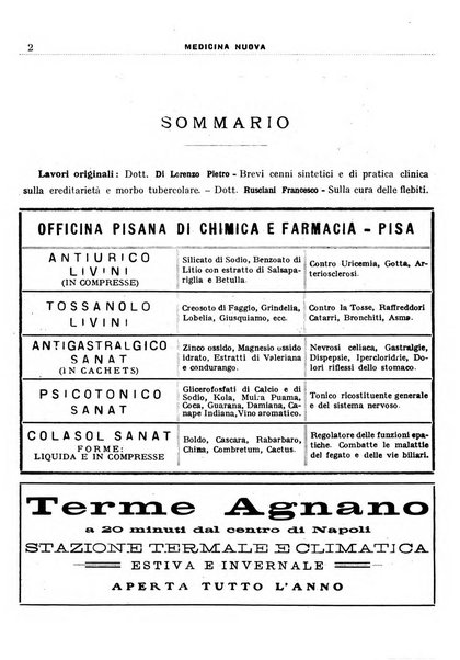 Medicina nuova periodico settimanale di scienze mediche, giurisprudenza sanitaria, medicina sociale e interessi delle classi sanitarie