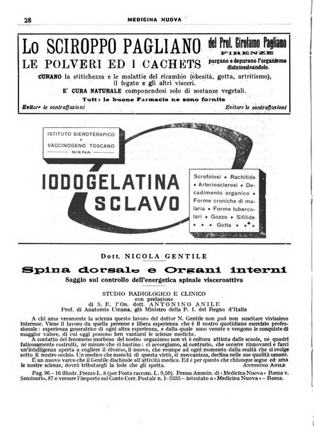 Medicina nuova periodico settimanale di scienze mediche, giurisprudenza sanitaria, medicina sociale e interessi delle classi sanitarie