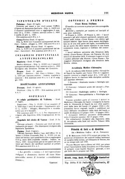 Medicina nuova periodico settimanale di scienze mediche, giurisprudenza sanitaria, medicina sociale e interessi delle classi sanitarie