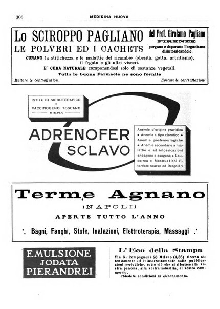 Medicina nuova periodico settimanale di scienze mediche, giurisprudenza sanitaria, medicina sociale e interessi delle classi sanitarie