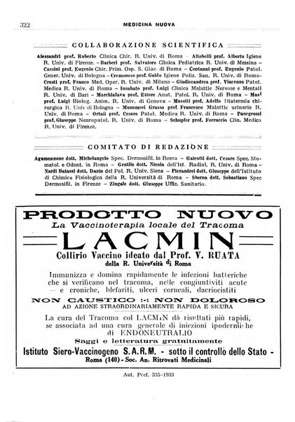 Medicina nuova periodico settimanale di scienze mediche, giurisprudenza sanitaria, medicina sociale e interessi delle classi sanitarie