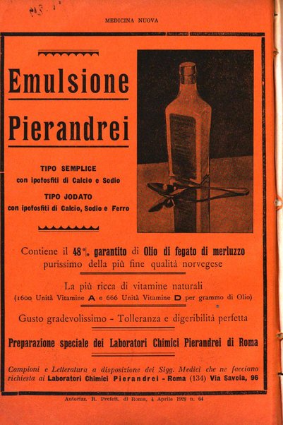 Medicina nuova periodico settimanale di scienze mediche, giurisprudenza sanitaria, medicina sociale e interessi delle classi sanitarie