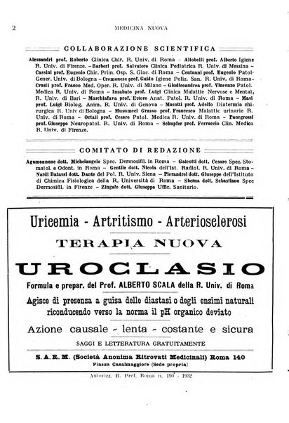 Medicina nuova periodico settimanale di scienze mediche, giurisprudenza sanitaria, medicina sociale e interessi delle classi sanitarie