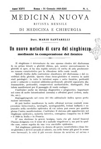 Medicina nuova periodico settimanale di scienze mediche, giurisprudenza sanitaria, medicina sociale e interessi delle classi sanitarie