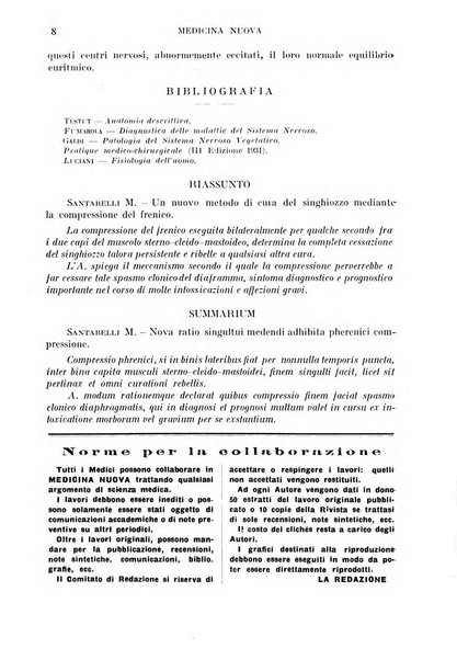 Medicina nuova periodico settimanale di scienze mediche, giurisprudenza sanitaria, medicina sociale e interessi delle classi sanitarie