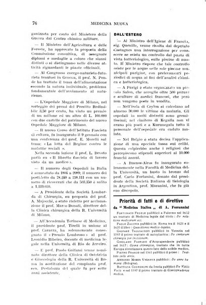 Medicina nuova periodico settimanale di scienze mediche, giurisprudenza sanitaria, medicina sociale e interessi delle classi sanitarie