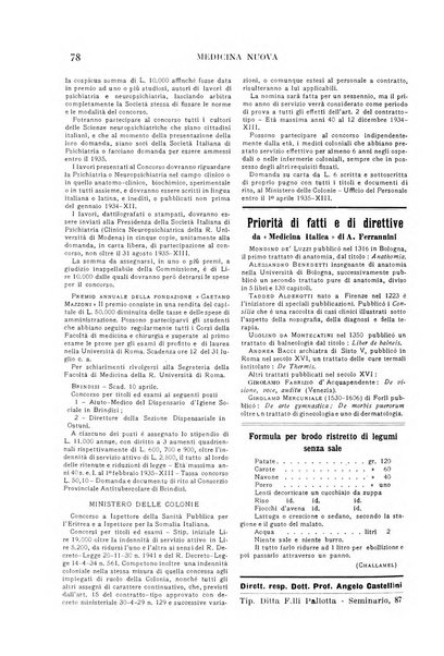 Medicina nuova periodico settimanale di scienze mediche, giurisprudenza sanitaria, medicina sociale e interessi delle classi sanitarie