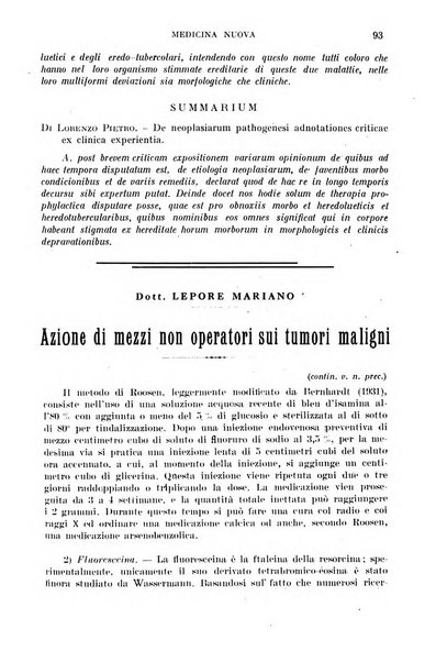 Medicina nuova periodico settimanale di scienze mediche, giurisprudenza sanitaria, medicina sociale e interessi delle classi sanitarie