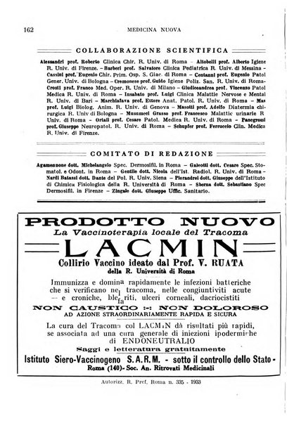 Medicina nuova periodico settimanale di scienze mediche, giurisprudenza sanitaria, medicina sociale e interessi delle classi sanitarie